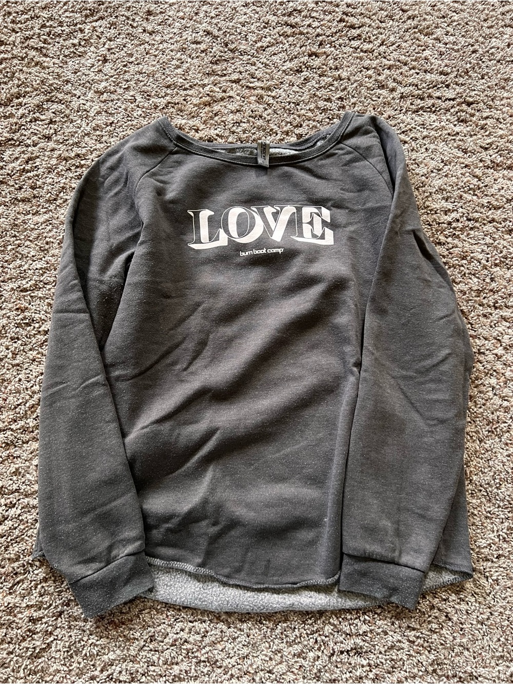 Burn Boot Camp LOVE Graphic Sweatshirt in Black